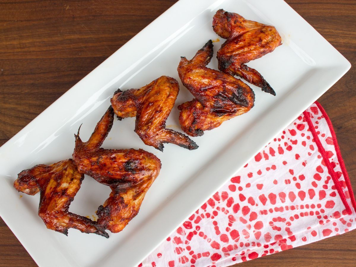 Smoked Chicken Wings with Harissa and Brown Sugar Recipe