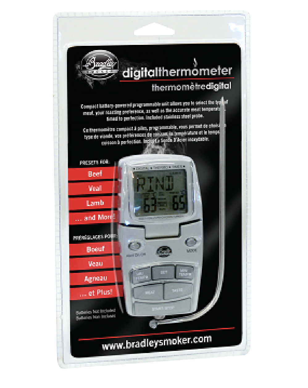 Digital thermometer with probe
